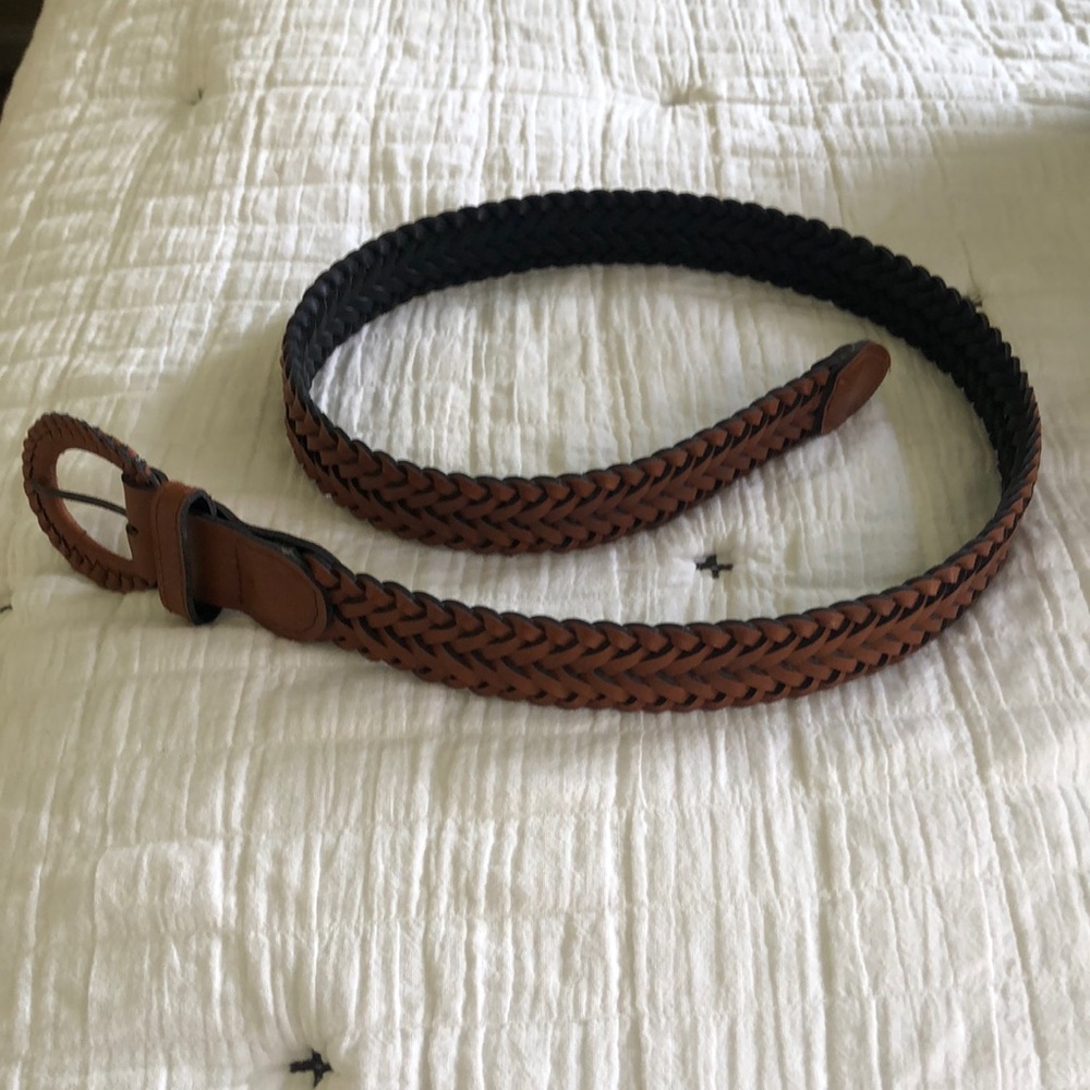 Braided Brown Leather Boho Belt, Kids Size 10/12, NWOT